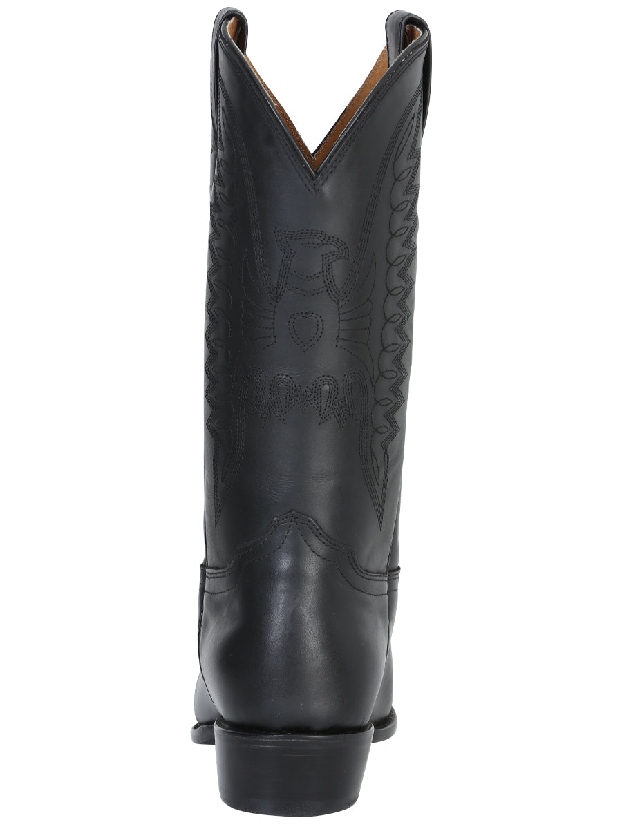 Rodeo Bravo x El General Men's Pointed Toe Leather Cowboy Boots - Made in Mexico - Black 135 — view 5