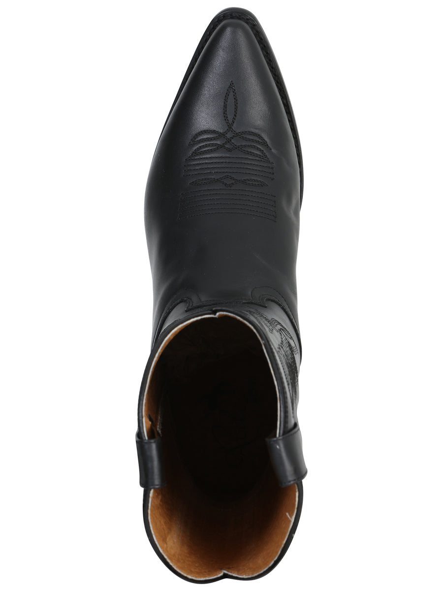 Rodeo Bravo x El General Men's Pointed Toe Leather Cowboy Boots - Made in Mexico - Black 135 — view 6