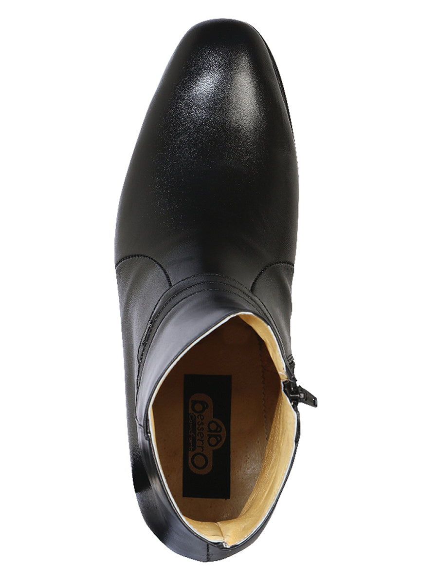 El Besserro Men's Cowboy Western Dress Boot - Made in Mexico - Goat Leather in Black 199 — view 5