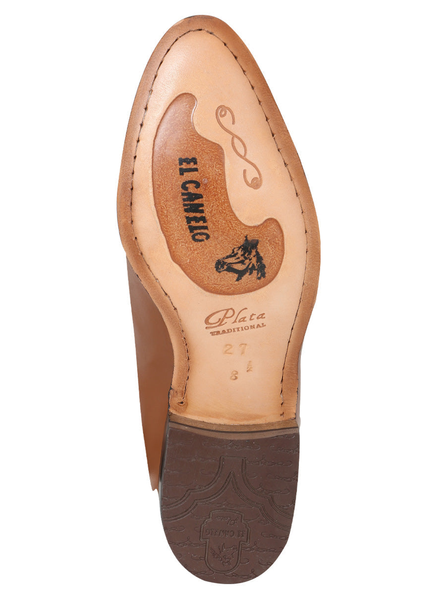 El Canelo "Plata" Men's Charro Ankle Cowboy Boot - Made in Mexico - Atlas Maple 227 — view 7