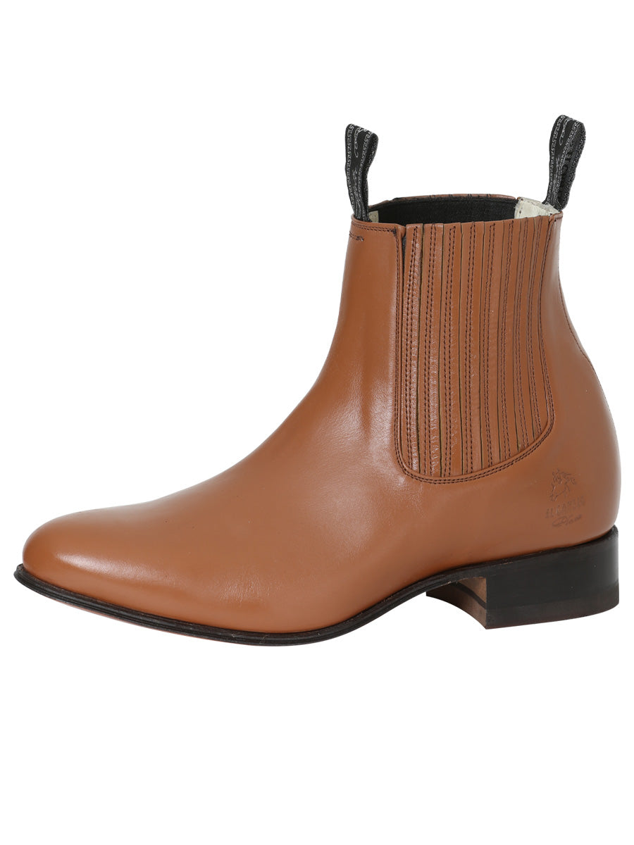 El Canelo "Plata" Men's Charro Ankle Cowboy Boot - Made in Mexico - Atlas Maple 227 — view 2