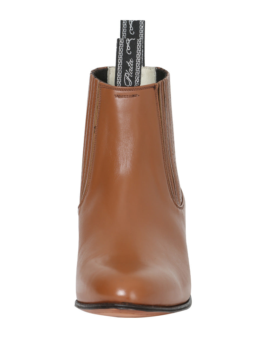 El Canelo "Plata" Men's Charro Ankle Cowboy Boot - Made in Mexico - Atlas Maple 227 — view 4