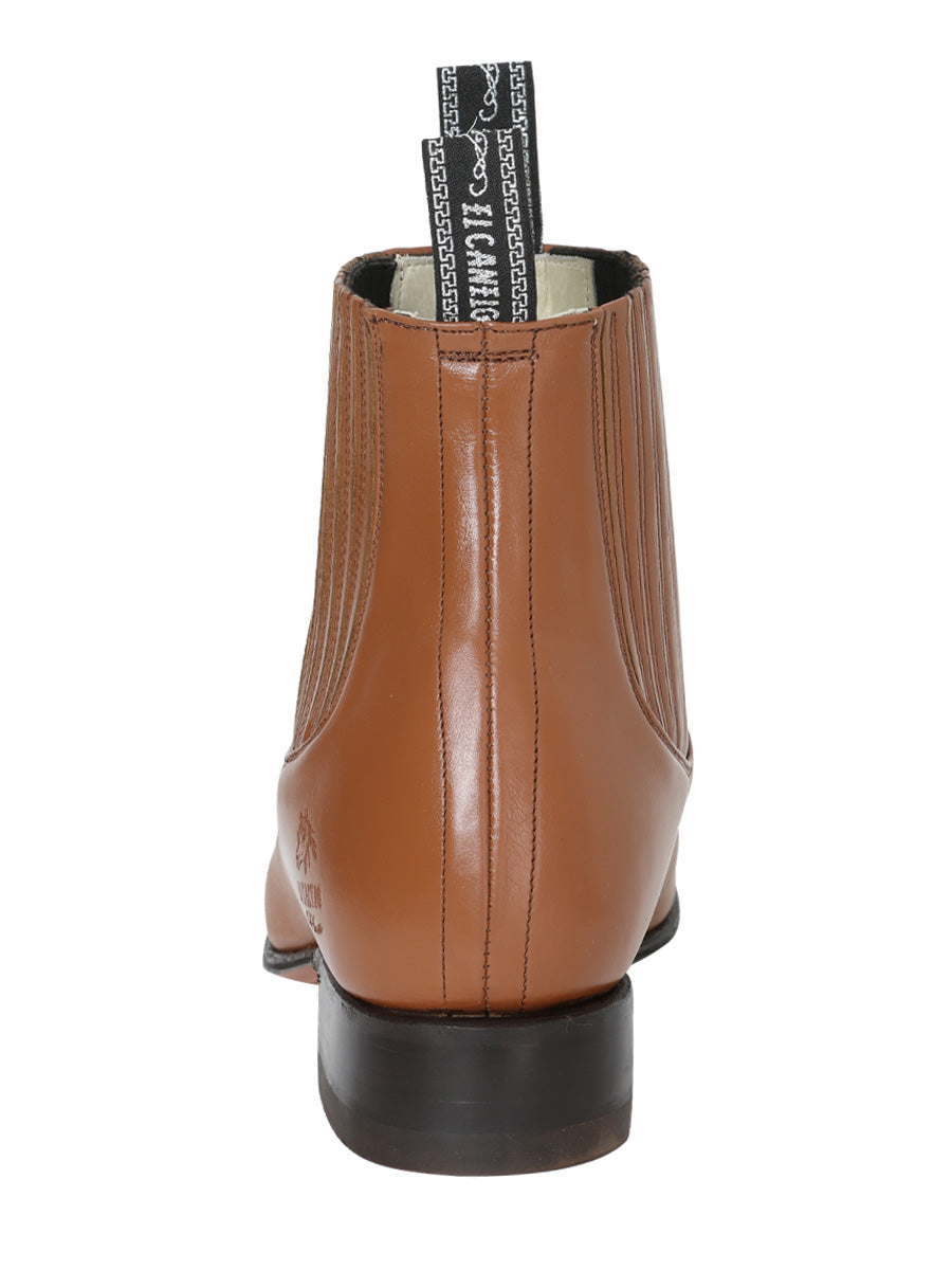 El Canelo "Plata" Men's Charro Ankle Cowboy Boot - Made in Mexico - Atlas Maple 227 — view 5