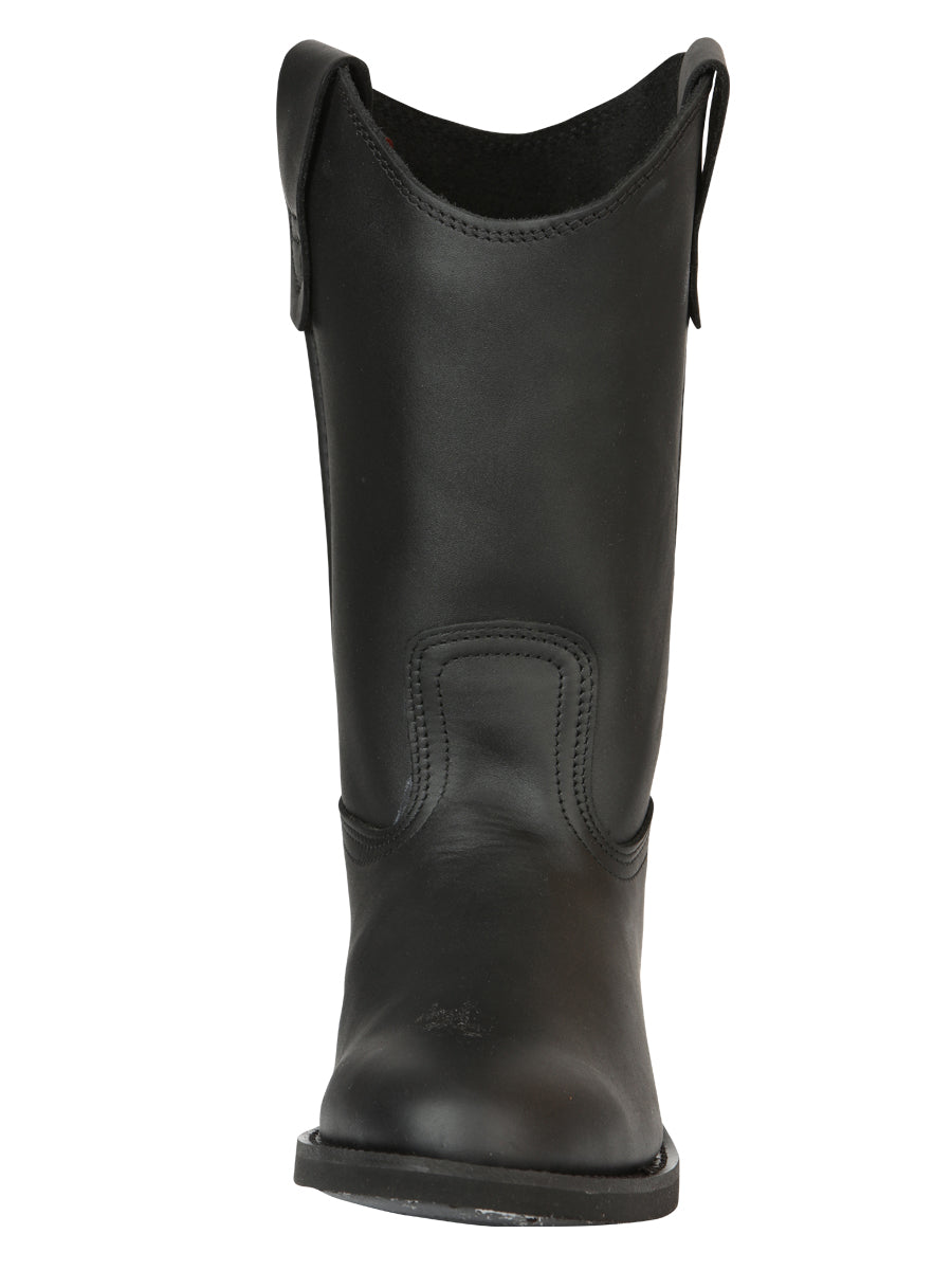 ESTABLO Men's Leather Work Boot - Made in Mexico - Grasso Black 311 — view 3