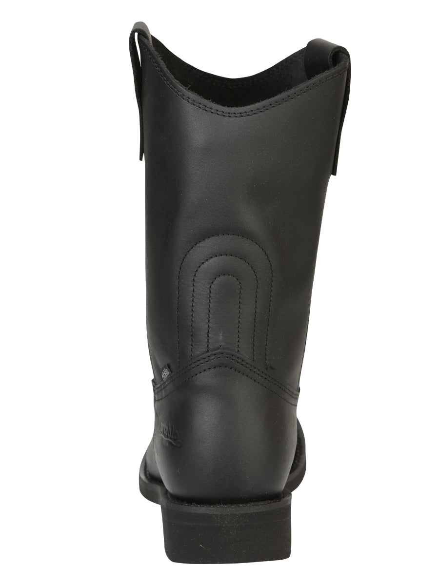 ESTABLO Men's Leather Work Boot - Made in Mexico - Grasso Black 311 — view 4