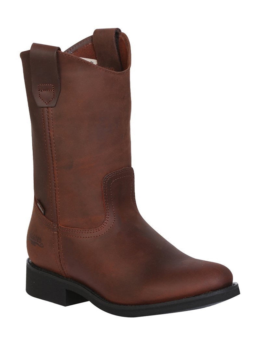 ESTABLO Men's Leather Work Boot - Made in Mexico - Grasso Brown 315 — view 2