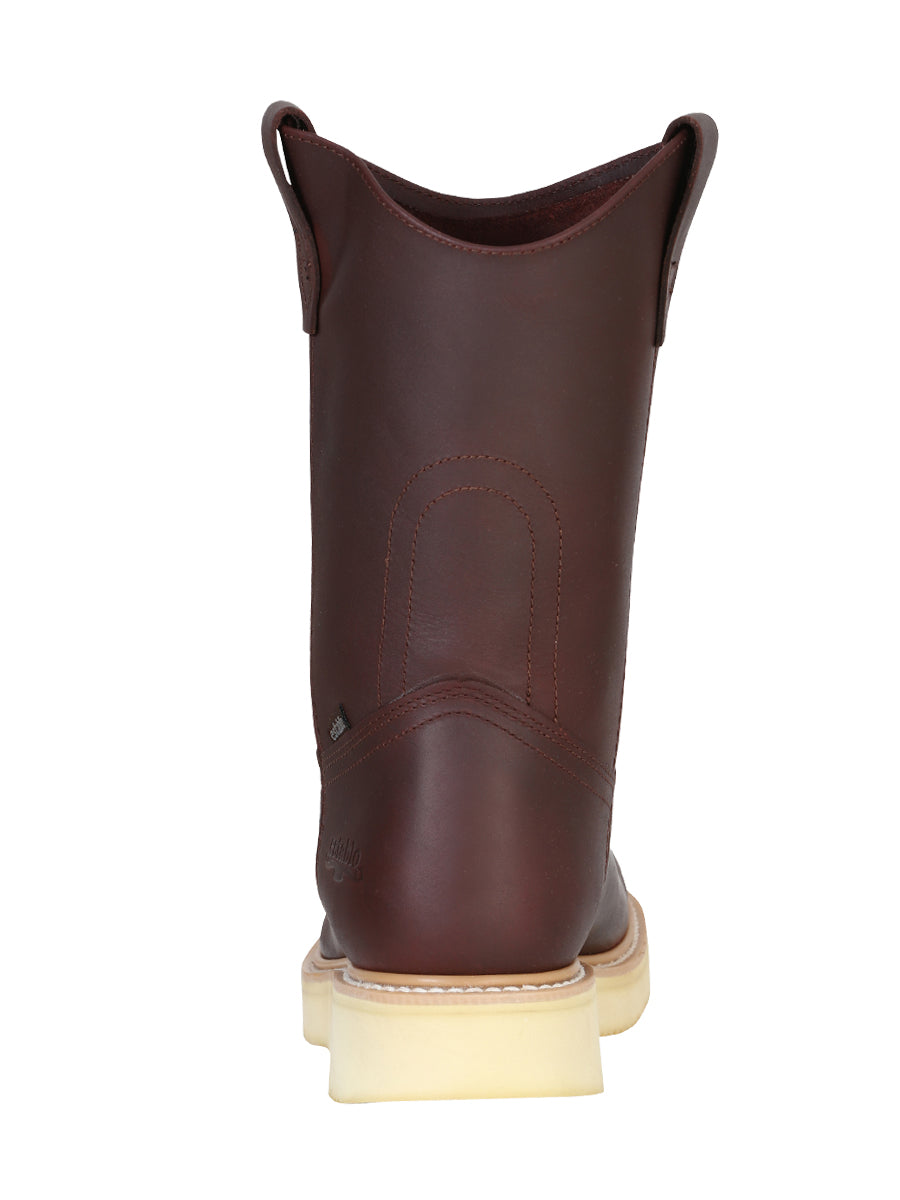 ESTABLO Men’s Leather Work Boot - Made in Mexico - Grasso Shedron 318 — view 3