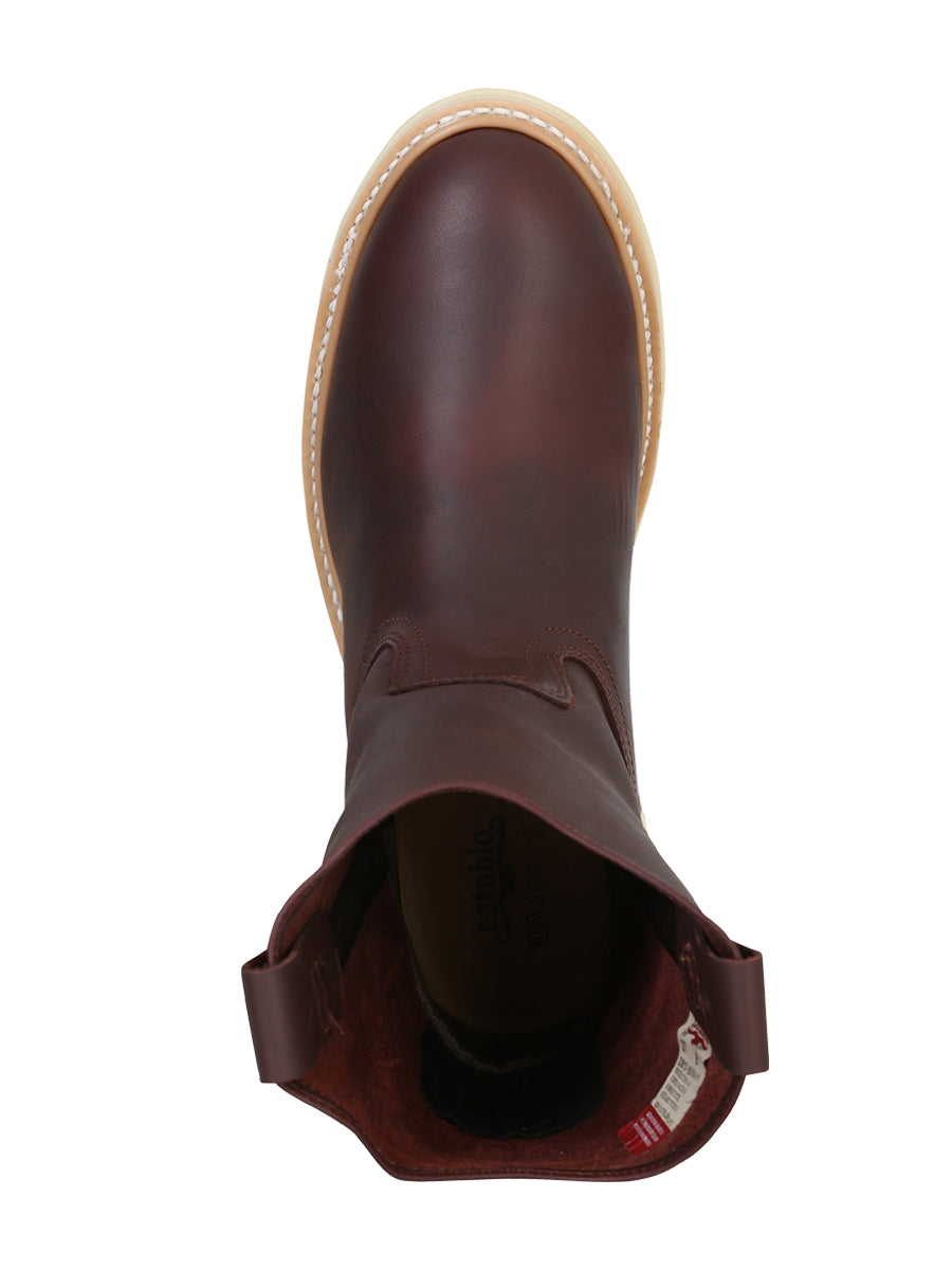 ESTABLO Men’s Leather Work Boot - Made in Mexico - Grasso Shedron 318 — view 4