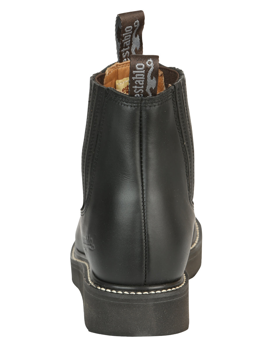 ESTABLO Men’s Leather Ankle Work Boot - Made in Mexico - Grasso Black 320 — view 8