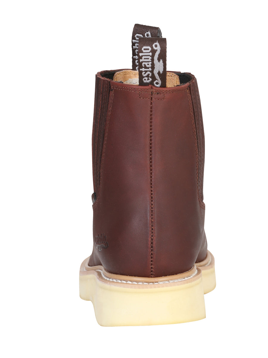 ESTABLO Men’s Work Leather Ankle Work Boot - Made in Mexico - Grasso Shedron 321 — view 4