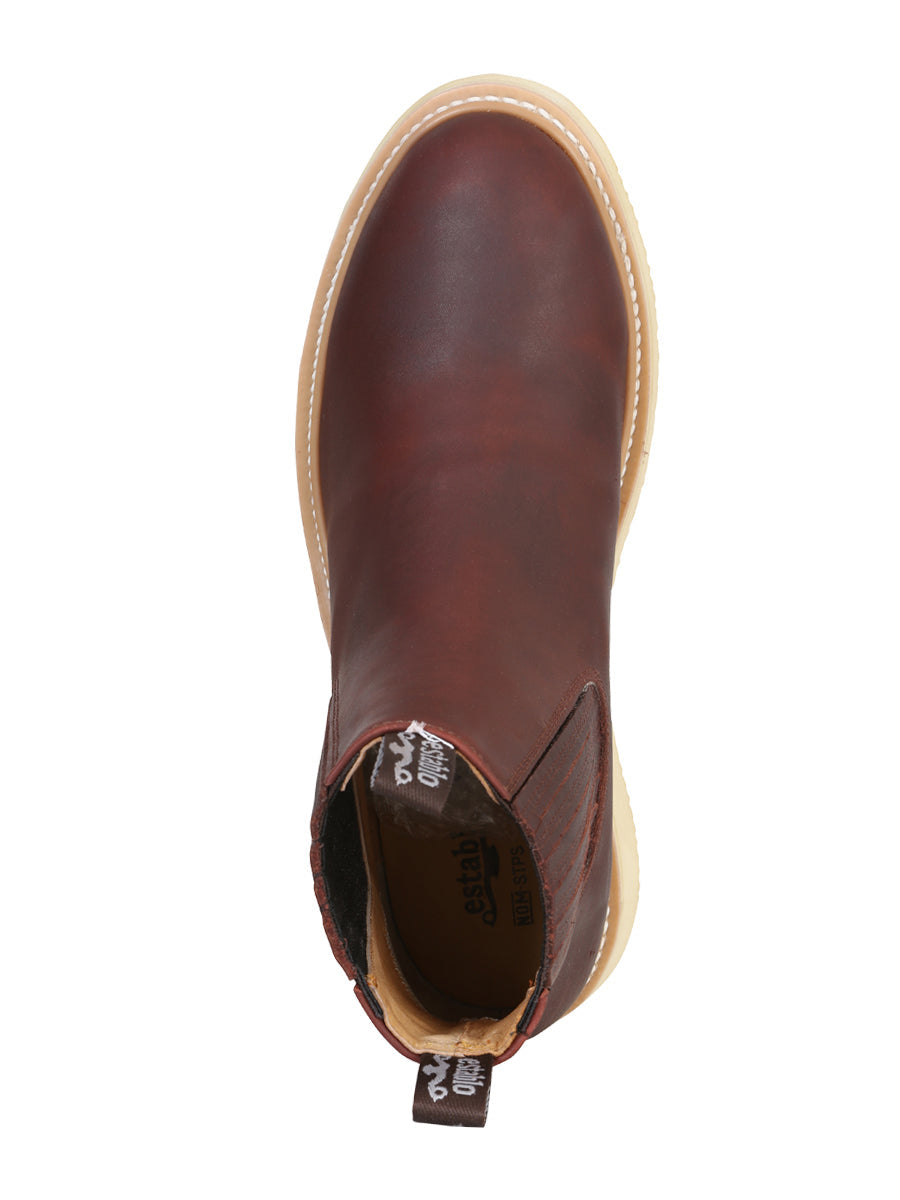 ESTABLO Men’s Work Leather Ankle Work Boot - Made in Mexico - Grasso Shedron 321 — view 5
