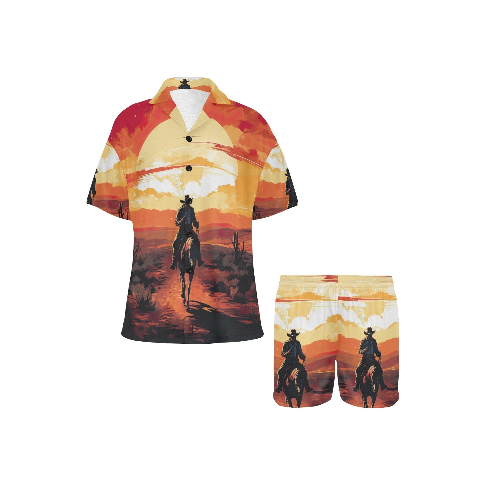 Baha Ranch Cowboy Desert Sunset Women's Western Pajama Set by Baha Ranch Western Wear - product image 3