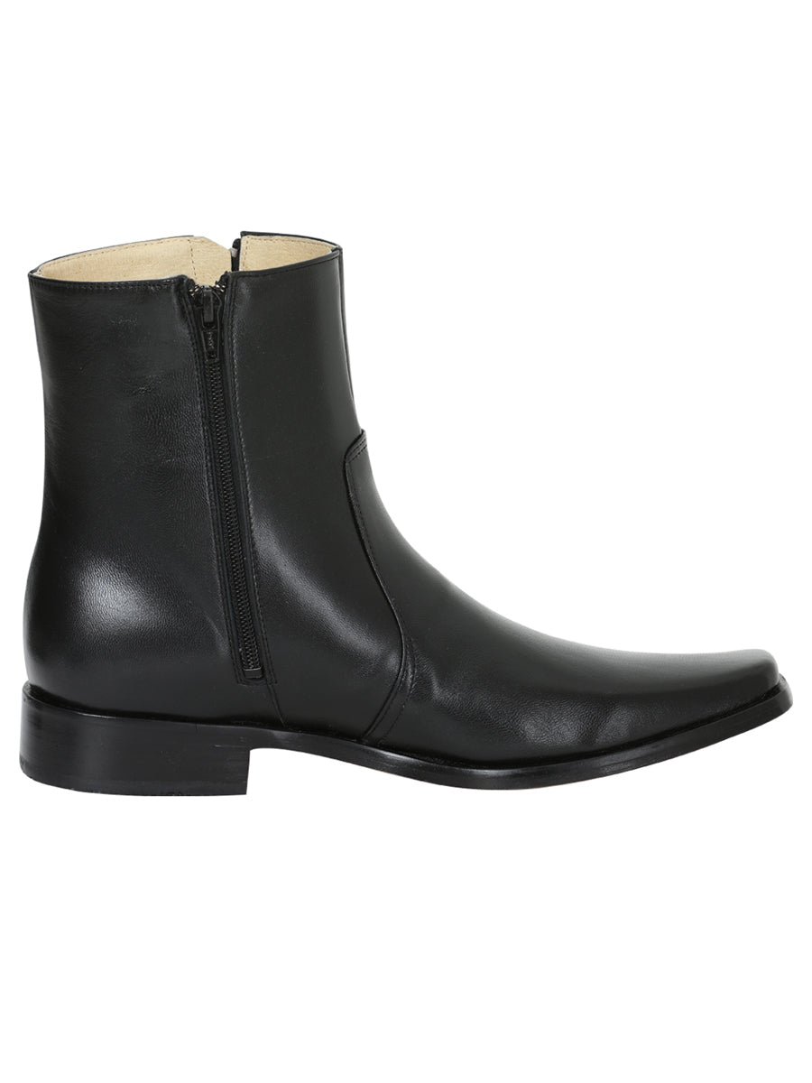 El Besserro Men's Cowboy Western Dress Boot - Made in Mexico - Goat Leather in Black 10661 — view 3