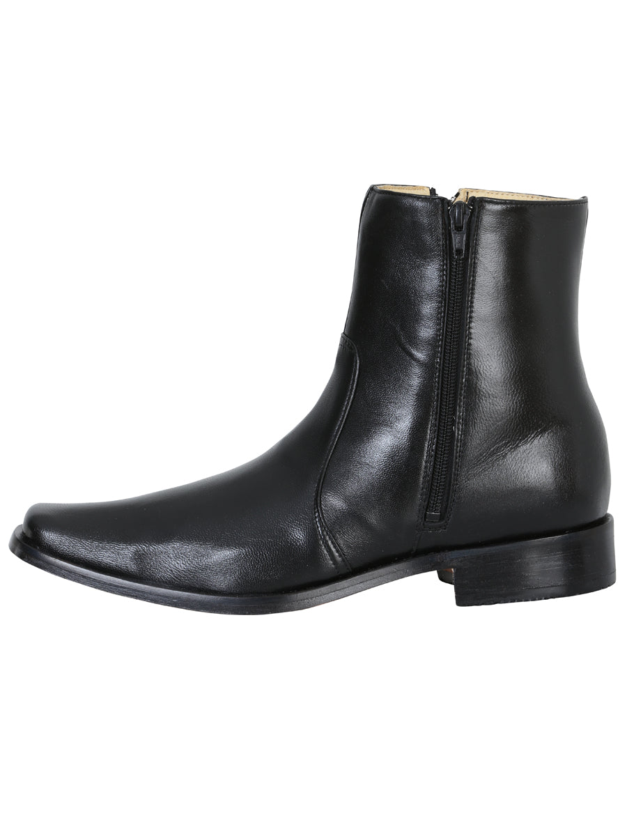 El Besserro Men's Cowboy Western Dress Boot - Made in Mexico - Goat Leather in Black 10661 — view 4