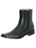 El Besserro Men's Cowboy Western Dress Boot - Made in Mexico - Goat Leather in Black 10661