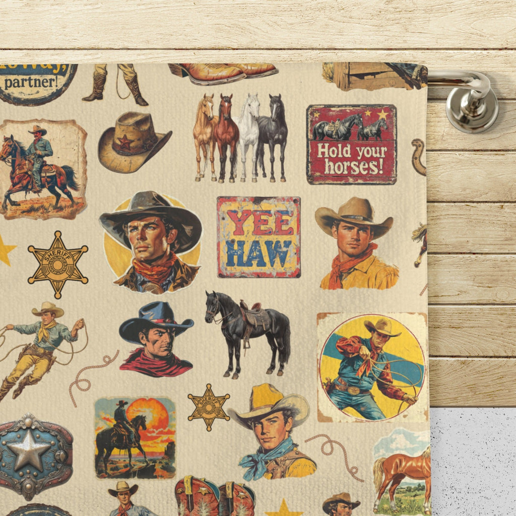 Baha Ranch Vintage Cowboy Set of 4 Kitchen Dish Towels Made in America by Baha Ranch Western Wear - product image 4