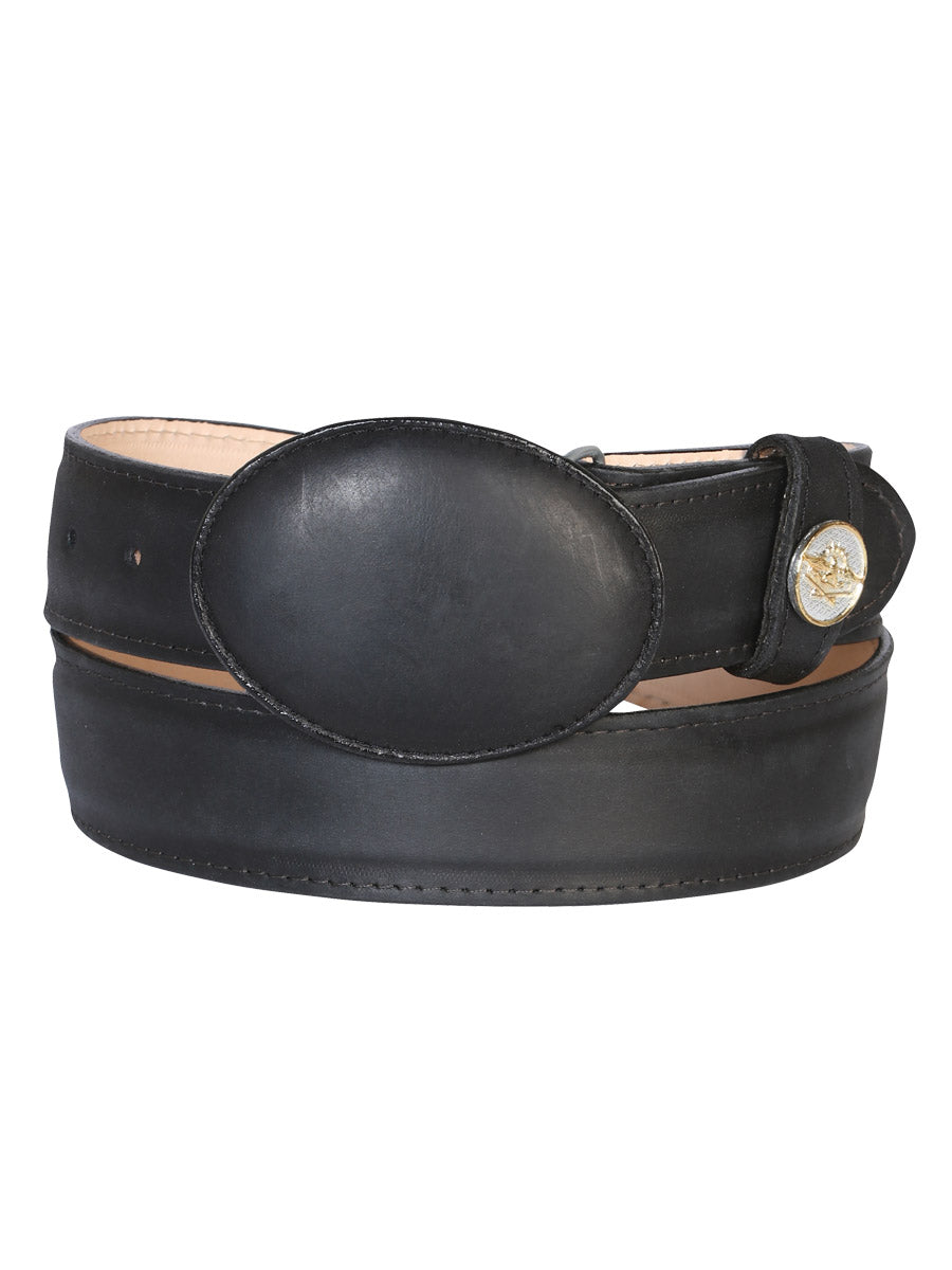 El General Men’s Western Belt - Crazy Leather - Black 21274