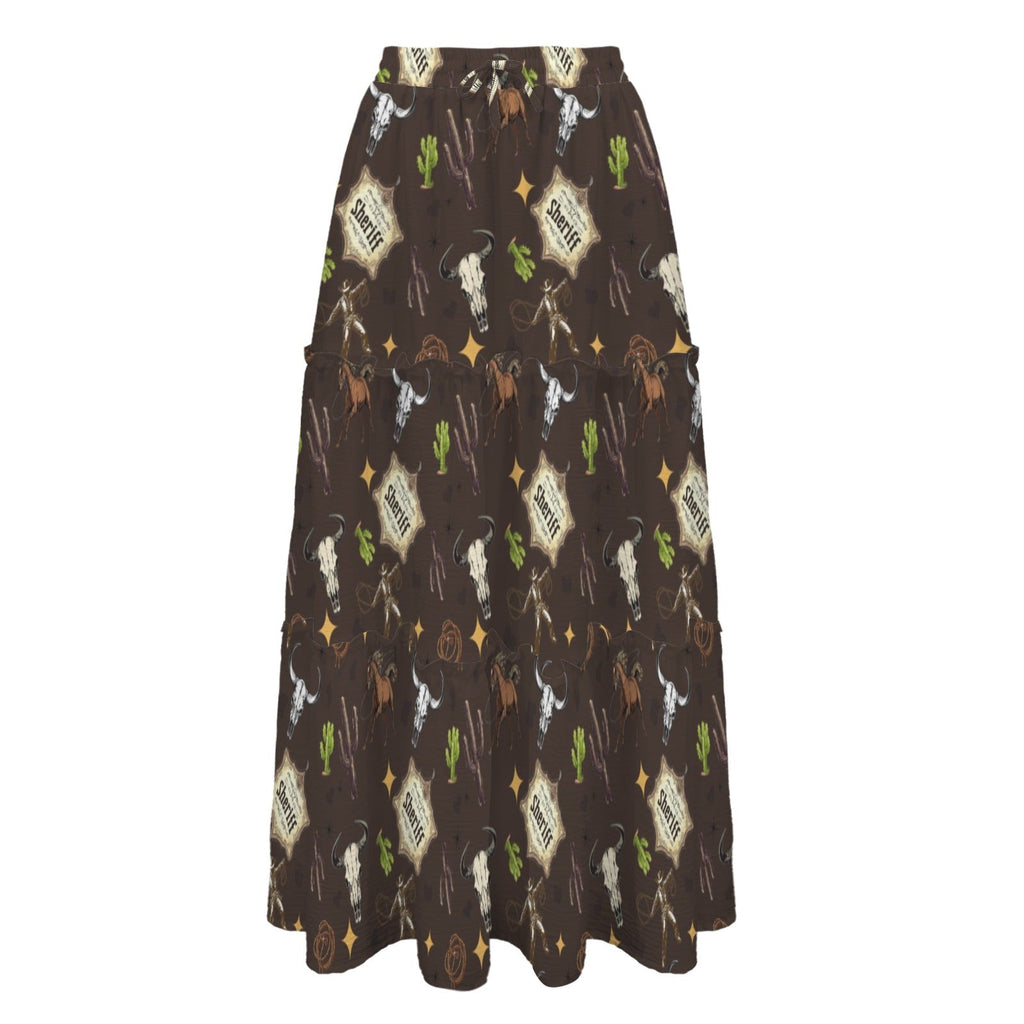Baha Ranch Western Symbols Tiered Prairie Maxi Skirt by Baha Ranch Western Wear - product image 4