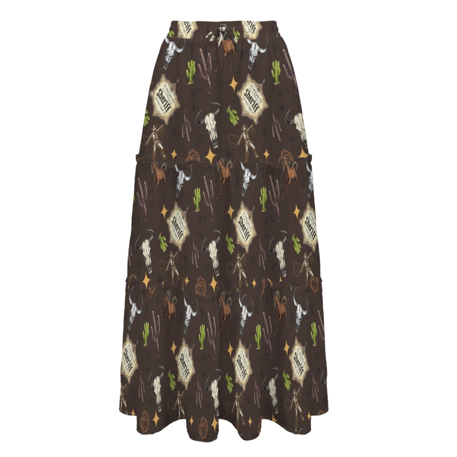 Baha Ranch Western Symbols Tiered Prairie Maxi Skirt by Baha Ranch Western Wear - product image 4