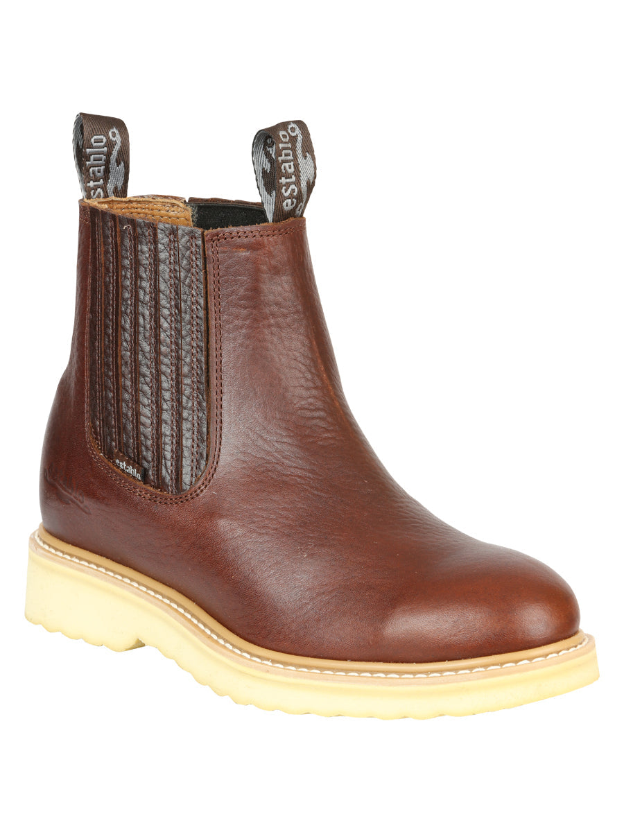 ESTABLO Men’s Leather Ankle work Boot - Made in Mexico - Honey 22953 — view 2