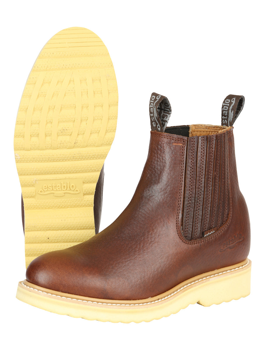 ESTABLO Men’s Leather Ankle work Boot - Made in Mexico - Honey 22953 — view 4