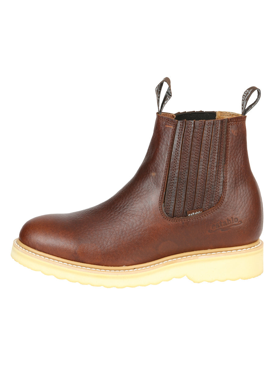 ESTABLO Men’s Leather Ankle work Boot - Made in Mexico - Honey 22953 — view 5