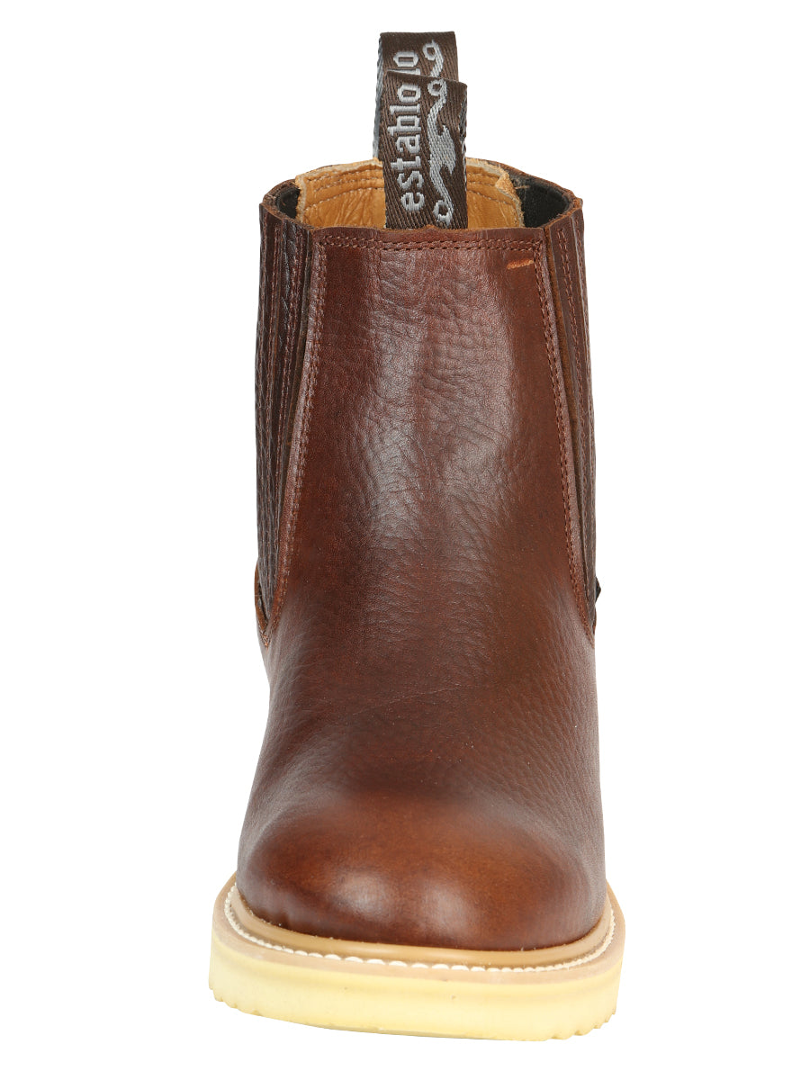 ESTABLO Men’s Leather Ankle work Boot - Made in Mexico - Honey 22953 — view 7