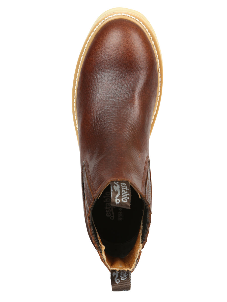 ESTABLO Men’s Leather Ankle work Boot - Made in Mexico - Honey 22953 — view 9
