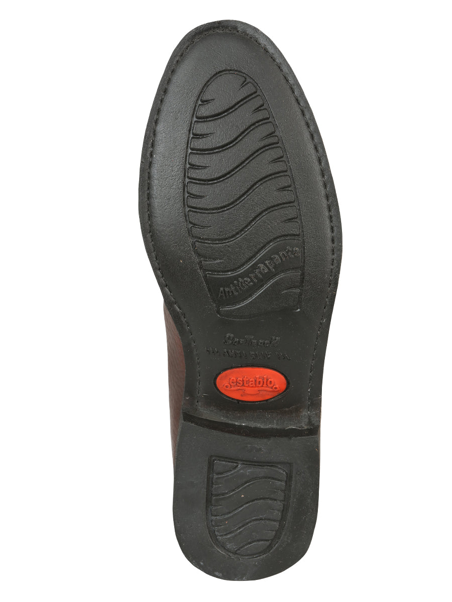 ESTABLO Men’s Leather Ankle Work Cowboy Boot - Bull Fight Leather - Honey 22954 — view 10