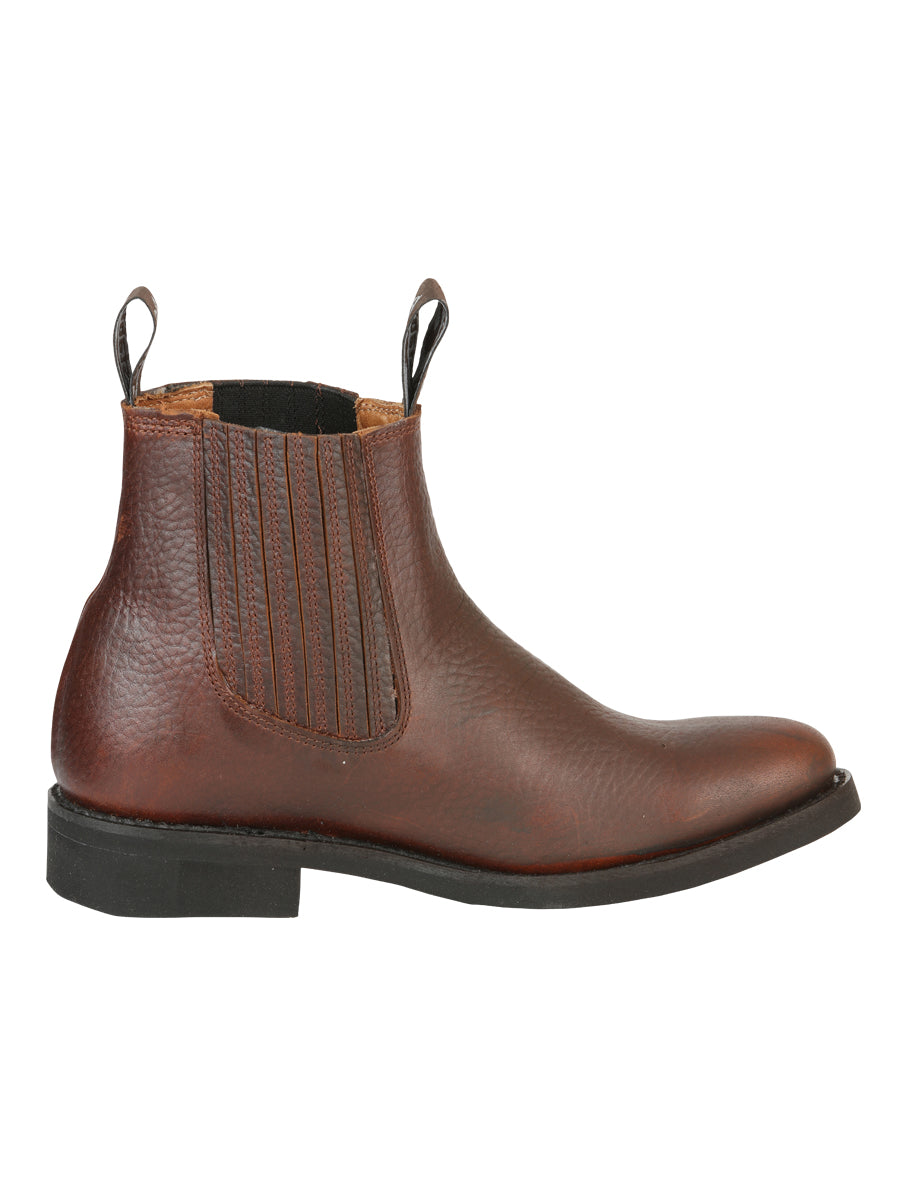 ESTABLO Men’s Leather Ankle Work Cowboy Boot - Bull Fight Leather - Honey 22954 — view 6