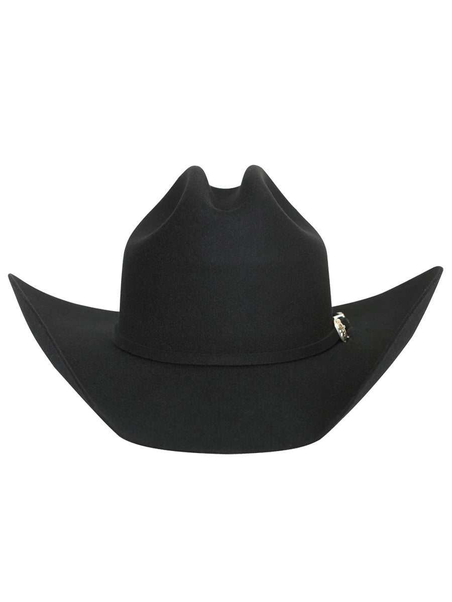 El General 50X Premium Wool Cowboy Hat Made in Mexico – Style "Marlboro" Black – 23084 — view 2