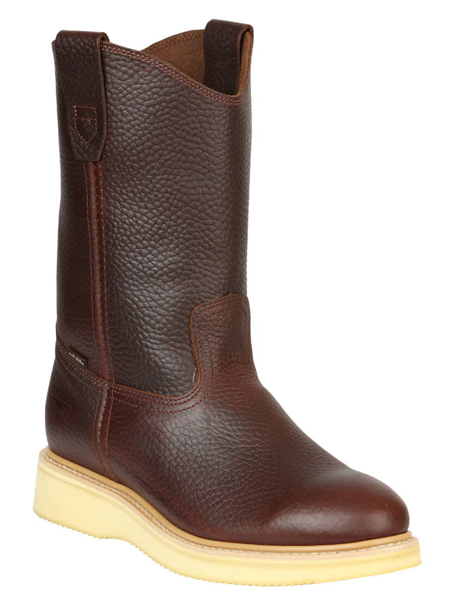 ESTABLO Men’s Leather Work Boot - Made in Mexico - Honey 23369 — view 2