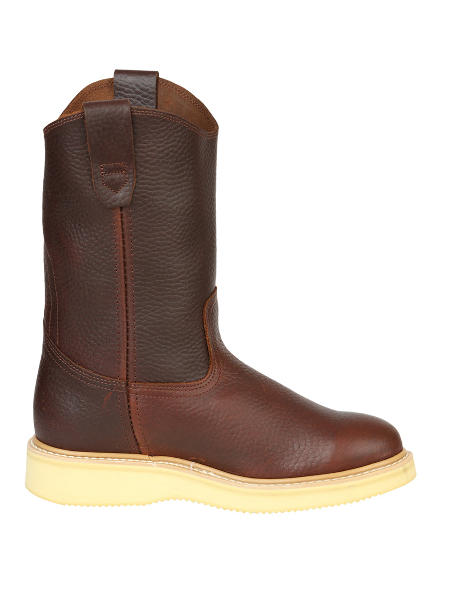 ESTABLO Men’s Leather Work Boot - Made in Mexico - Honey 23369 — view 6