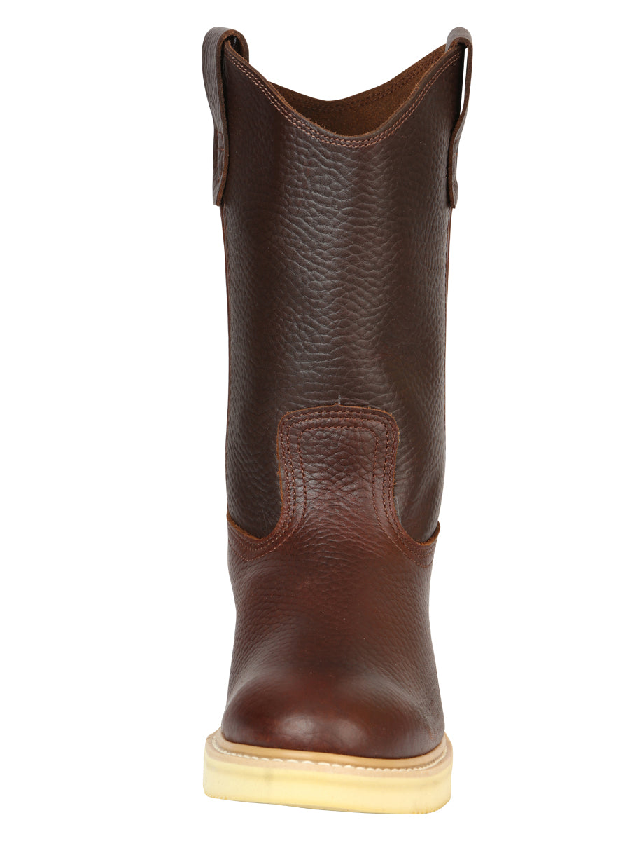 ESTABLO Men’s Leather Work Boot - Made in Mexico - Honey 23369 — view 7
