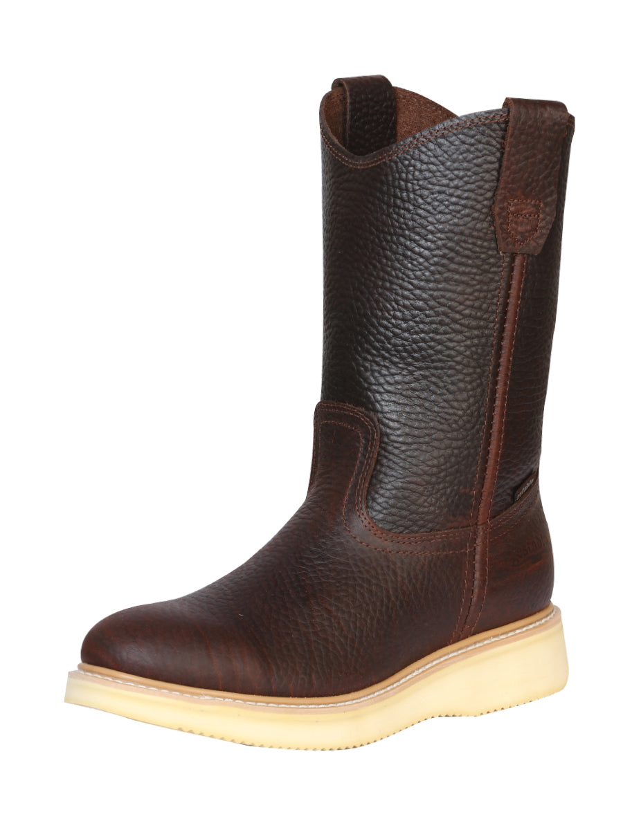 ESTABLO Men’s Leather Work Boot - Made in Mexico - Honey 23369