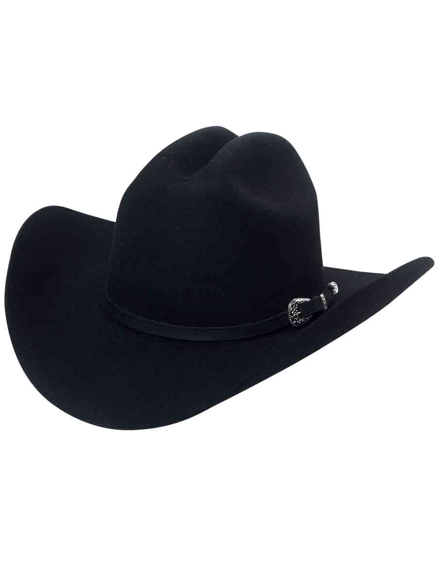 El General 50X Premium Wool Cowboy Hat - Made in Mexico - Style "Sebastian" Black 25650