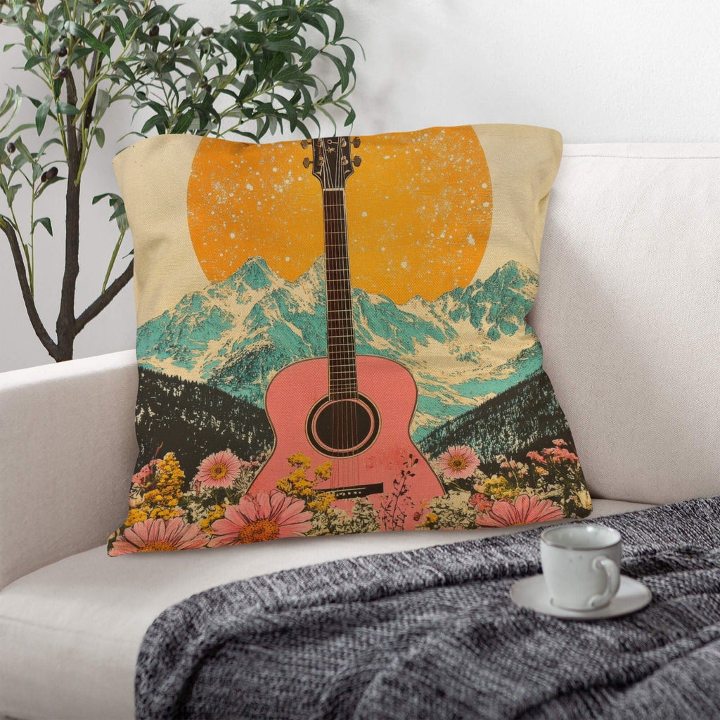 Baha Ranch Retro Pop Western Pink Guitar Pillow Case Made in America by Baha Ranch Western Wear - product image 5