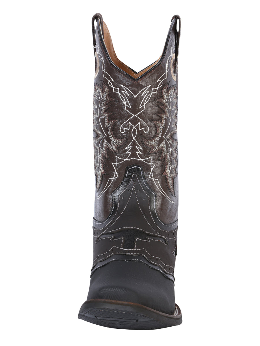El General Men's Leather Western Cowboy Boot - Made in Mexico - Keblar Black 33308 — view 3