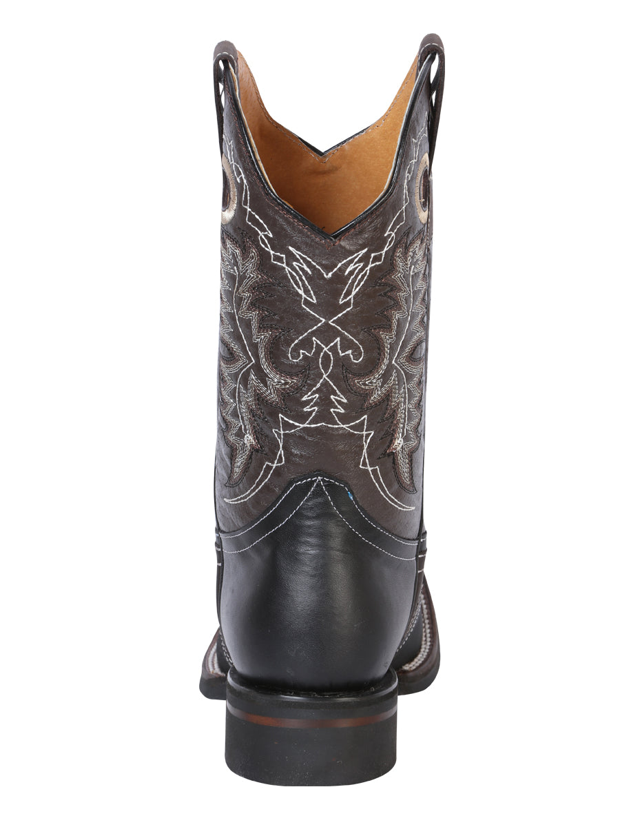 El General Men's Leather Western Cowboy Boot - Made in Mexico - Keblar Black 33308 — view 4