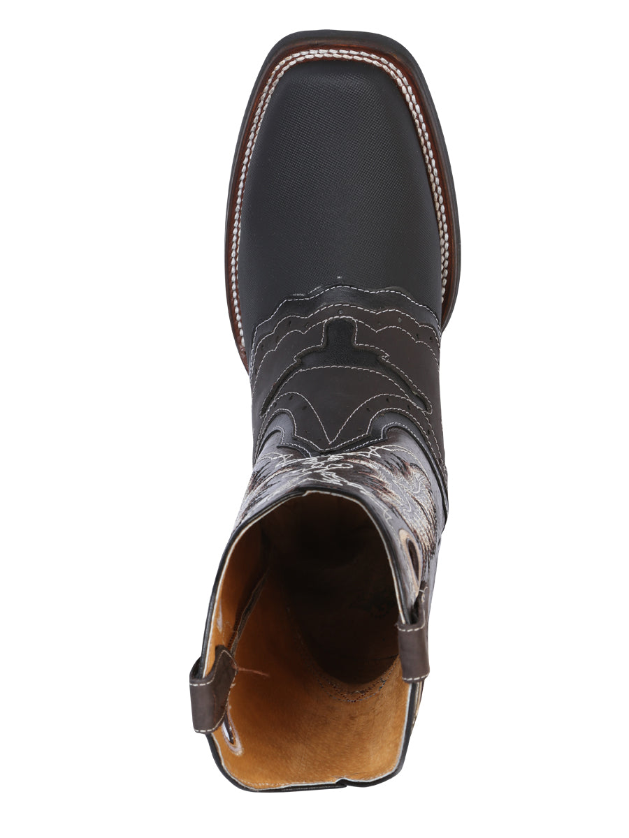 El General Men's Leather Western Cowboy Boot - Made in Mexico - Keblar Black 33308 — view 5