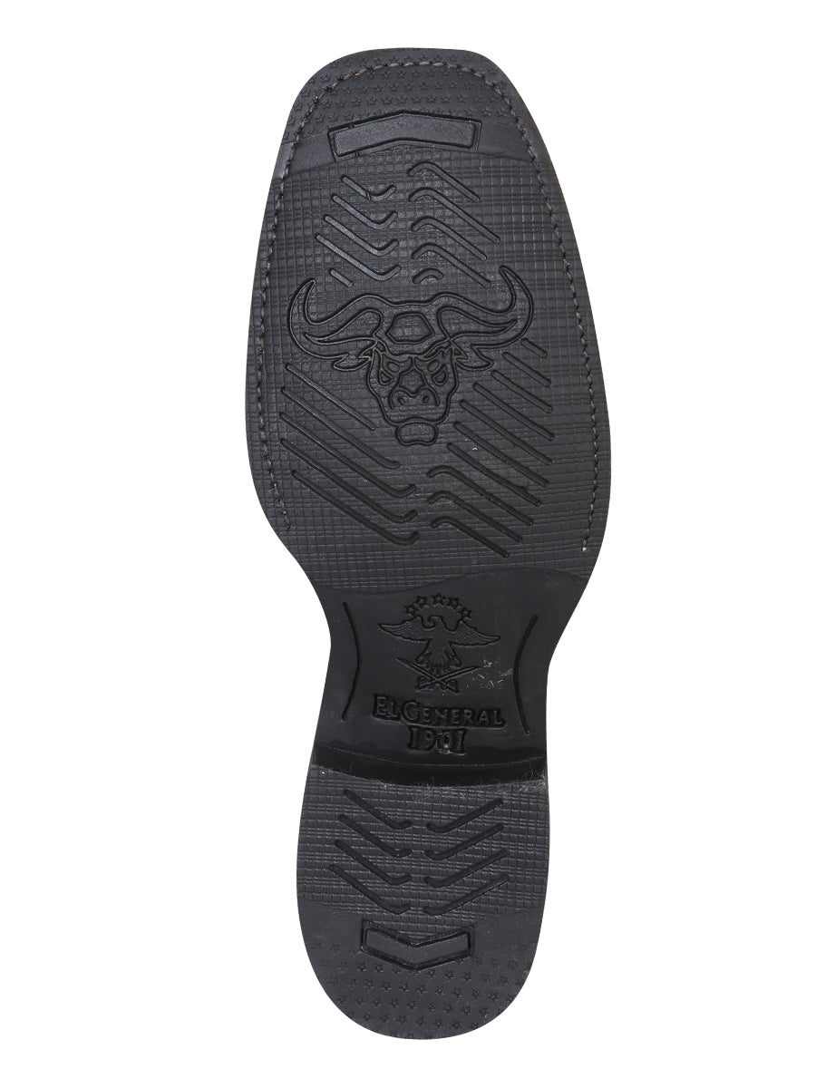El General Men's Leather Western Cowboy Boot - Made in Mexico - Keblar Black 33308 — view 6