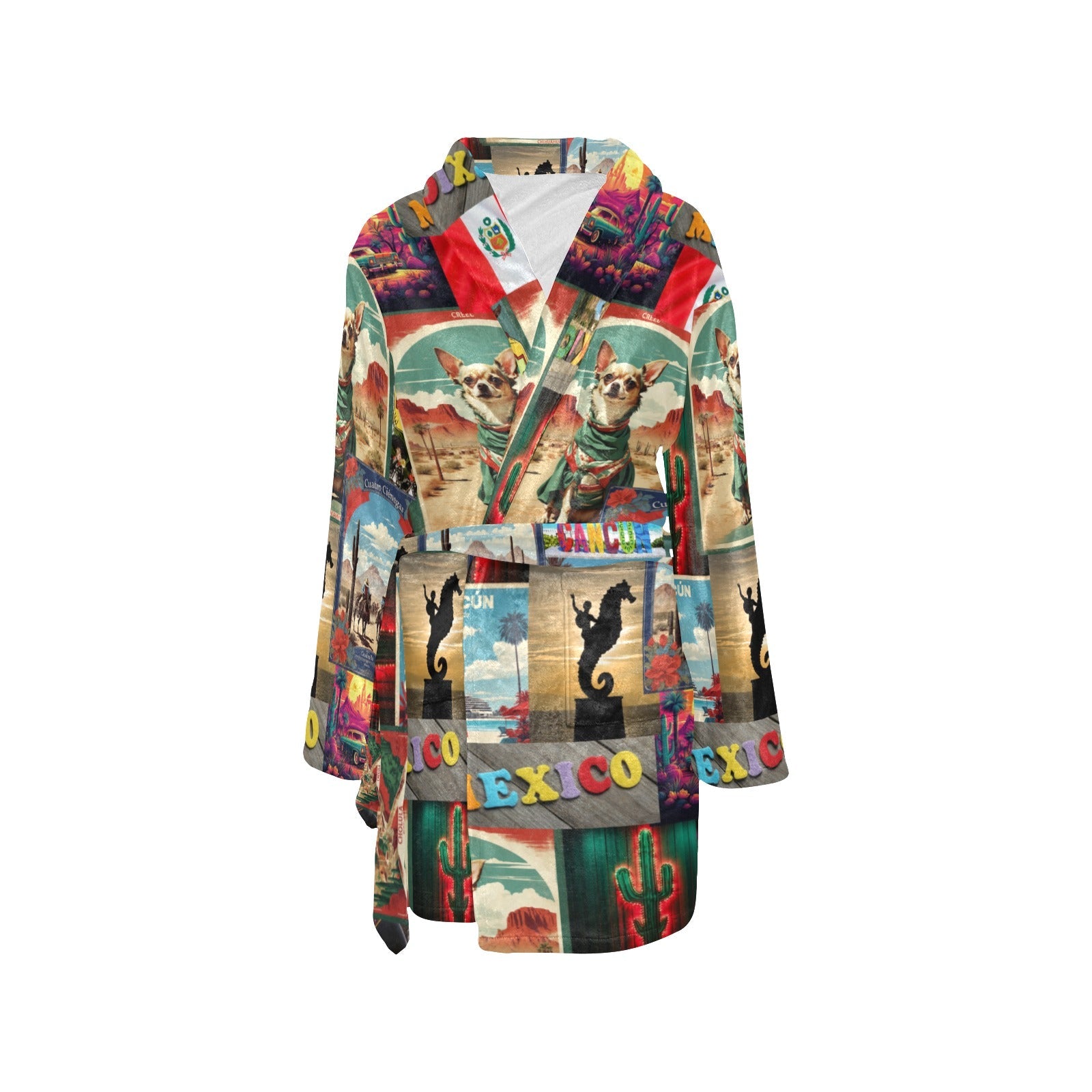 Baha Ranch Colores de Mexico The Love of Mexico Fleece Robe by Baha Ranch Western Wear - product image 3