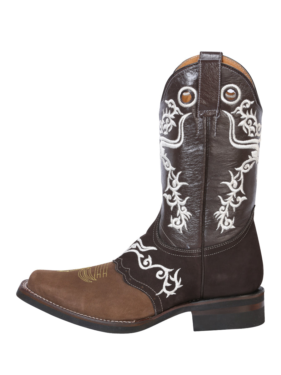 El General Men's Leather Western Cowboy Boot - Made in Mexico Crazy Camel Style 34311 — view 2