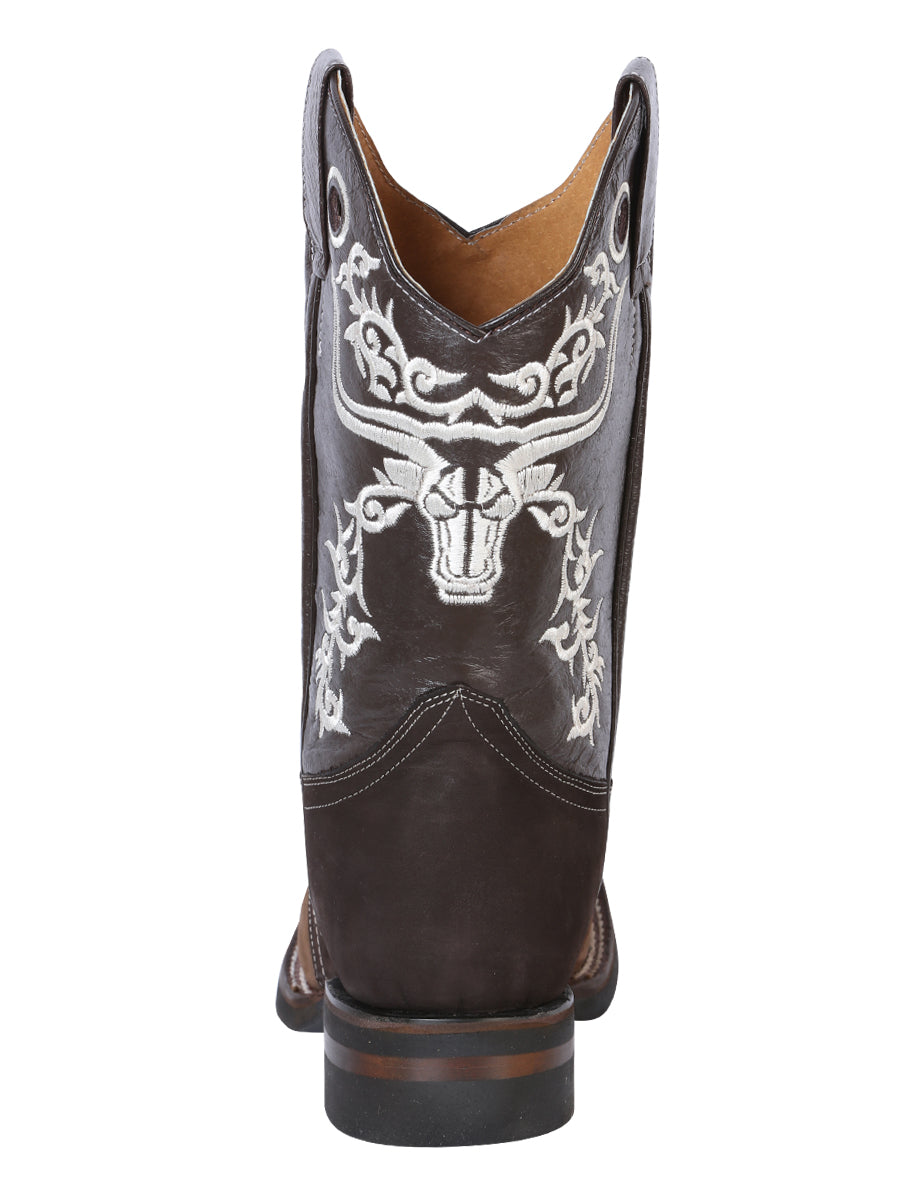 El General Men's Leather Western Cowboy Boot - Made in Mexico Crazy Camel Style 34311 — view 4