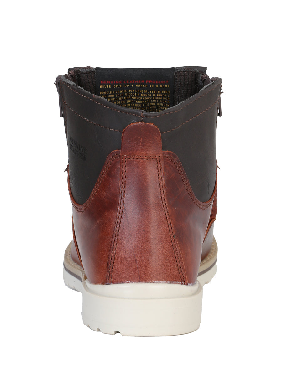 ProCliff Women's Leather Work Boot with Zipper - Made in Mexico - Pull Up Vino Wine 35205 — view 5