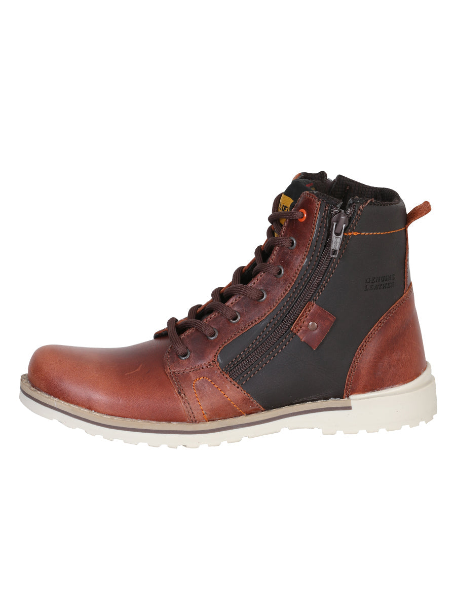 ProCliff Women's Leather Lace-Up Ankle Work Boot - Made in Mexico - Vino Wine 35209 — view 2