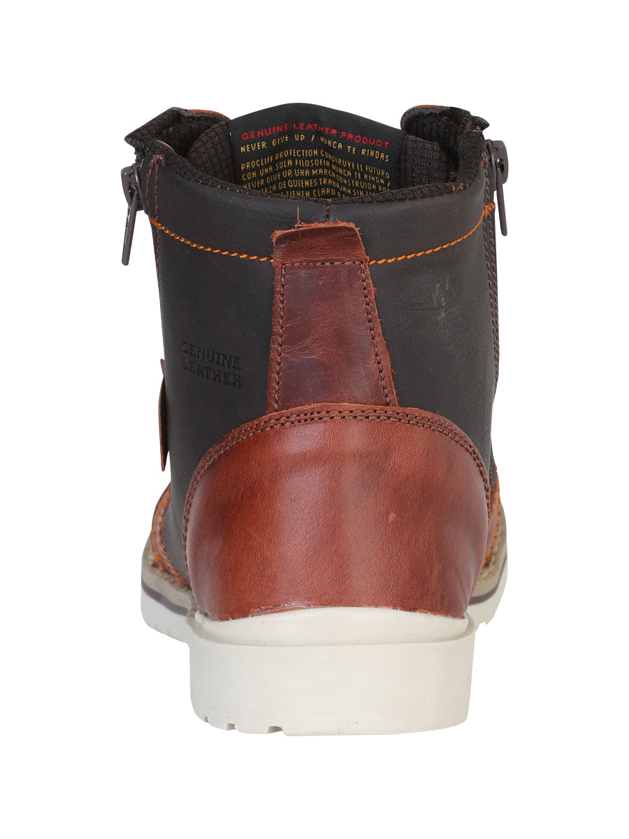 ProCliff Women's Leather Lace-Up Ankle Work Boot - Made in Mexico - Vino Wine 35209 — view 4