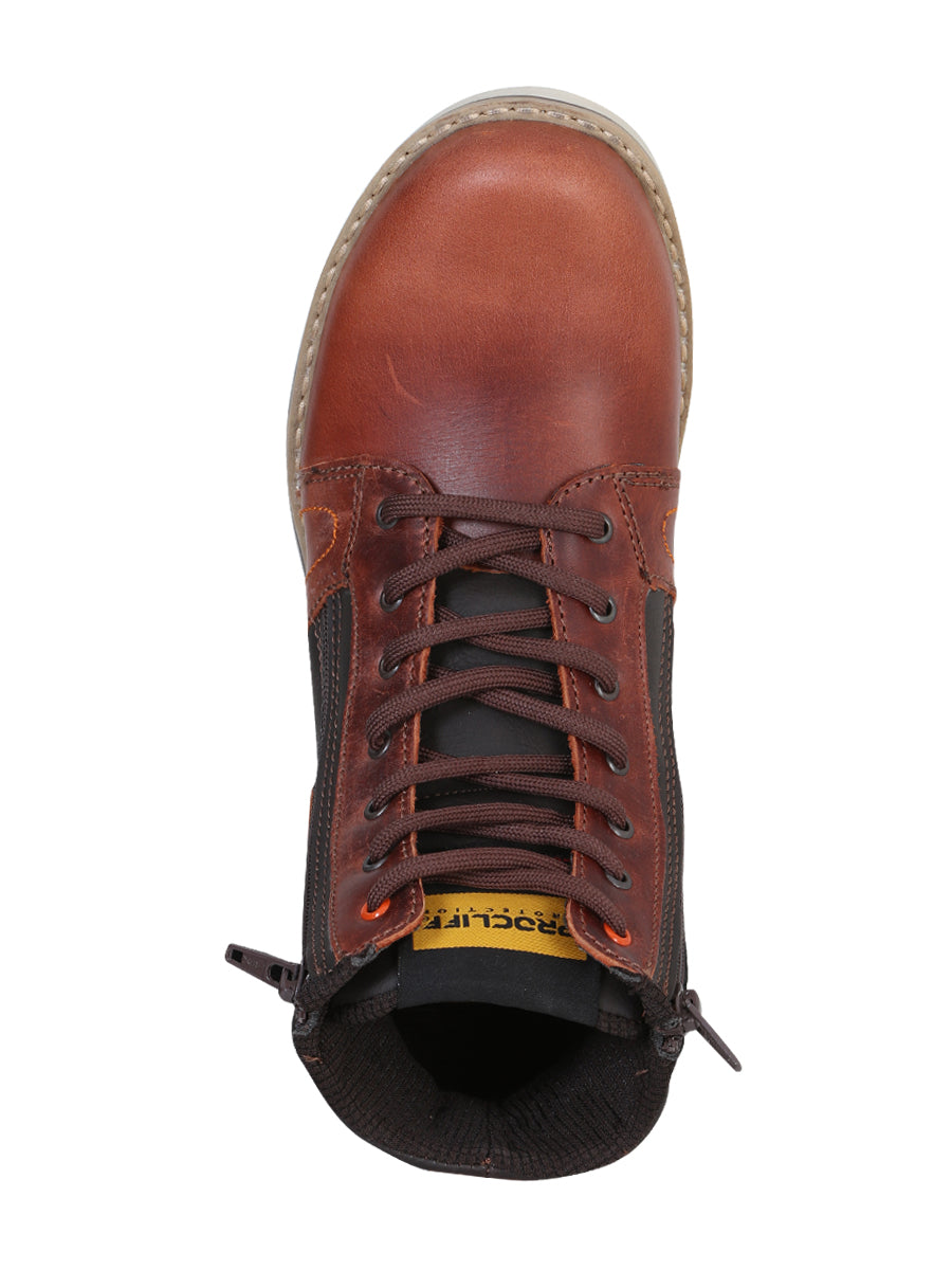 ProCliff Women's Leather Lace-Up Ankle Work Boot - Made in Mexico - Vino Wine 35209 — view 5