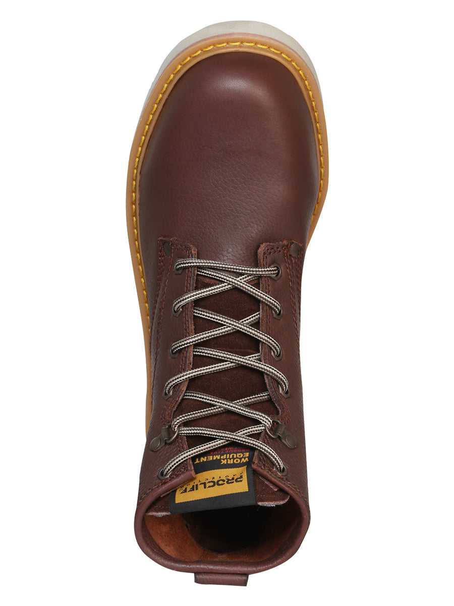 Procliff Protection Men's Leather Lace-Up Work Boots - Walnut 35211 — view 3