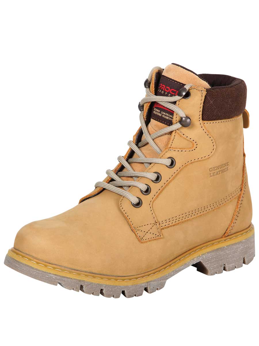 Women's Leather Lace-Up Ankle Work Boot - Made in Mexico - Honey Brown 35227